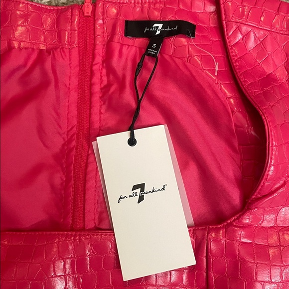 NWT 7 For All Mankind Faux Crocodile Crop Top - Picture 5 of 5